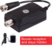 GE Indoor HD Digital TV Antenna Amplifier, Low Noise Antenna Signal Booster, Cle