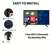 Indoor HDTV Antenna with Amplifier & Magnetic Base