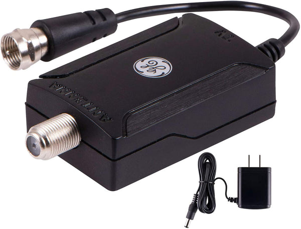 GE Indoor HD Digital TV Antenna Amplifier, Low Noise Antenna Signal Booster, Cle