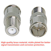 Quick Connect Cable TV Connectors, 5 Pack Ullnosoo F Type Push on Quick Coax Adapter for Coaxial Cable, RV, Satellite Dish, Cable TV, Internet